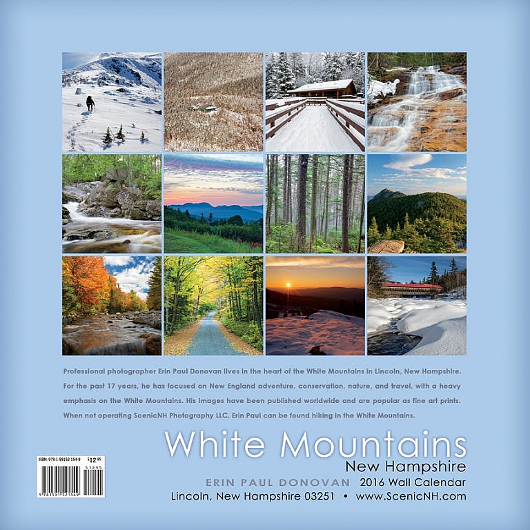 2016 White Mountains Wall Calendar by Erin Paul Donovan