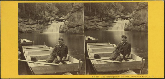 The Miriam and Ira D. Wallach Division of Art, Prints and Photographs: Photography Collection, The New York Public Library.(1860-1900). The philosopher of the Pool, Franconia Notch, N.H.